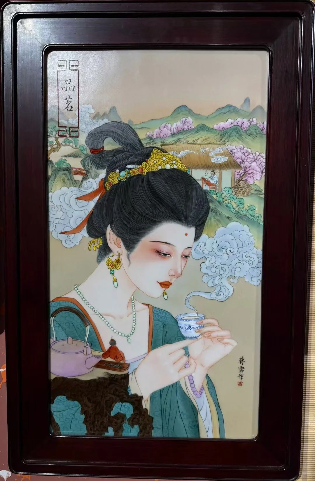 别眨眼！这位老师把盛唐美人的风韵锁在瓷板