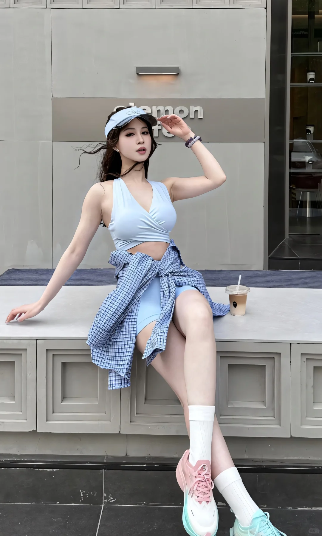 辣妹出行运动装太爱了