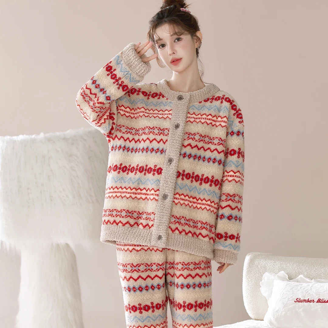 【费尔岛莎粒绒】复古高级感可外穿法兰绒秋冬