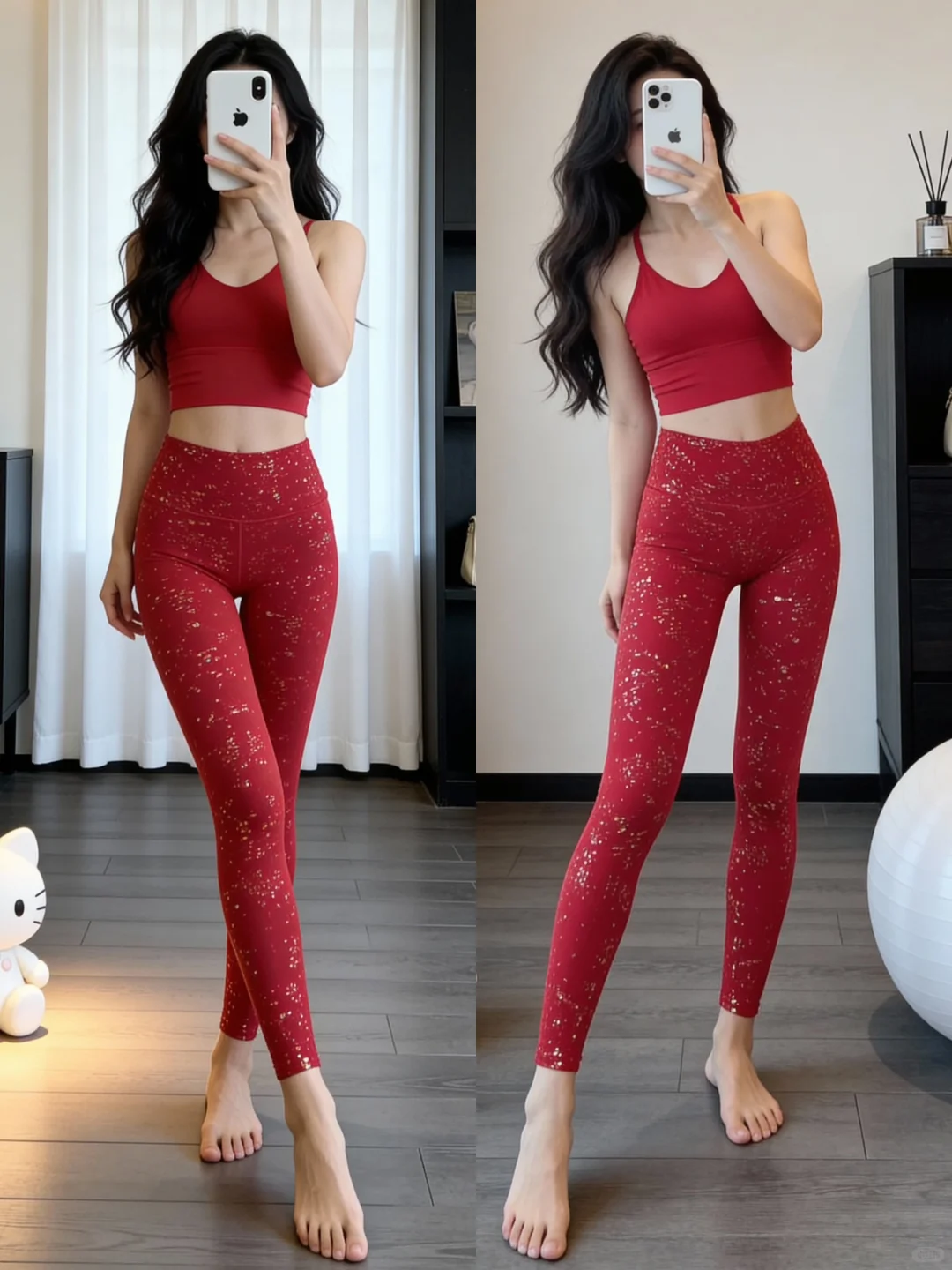 圣诞瑜伽服穿搭|本命年就应红红火火❤️