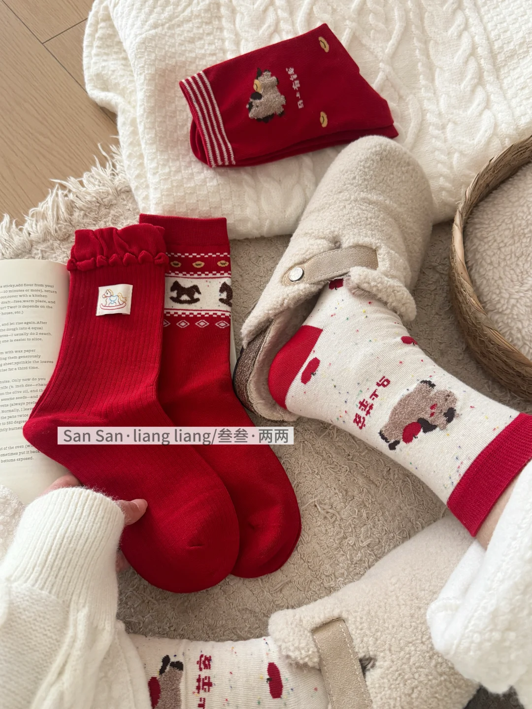 韩系袜子模特图～