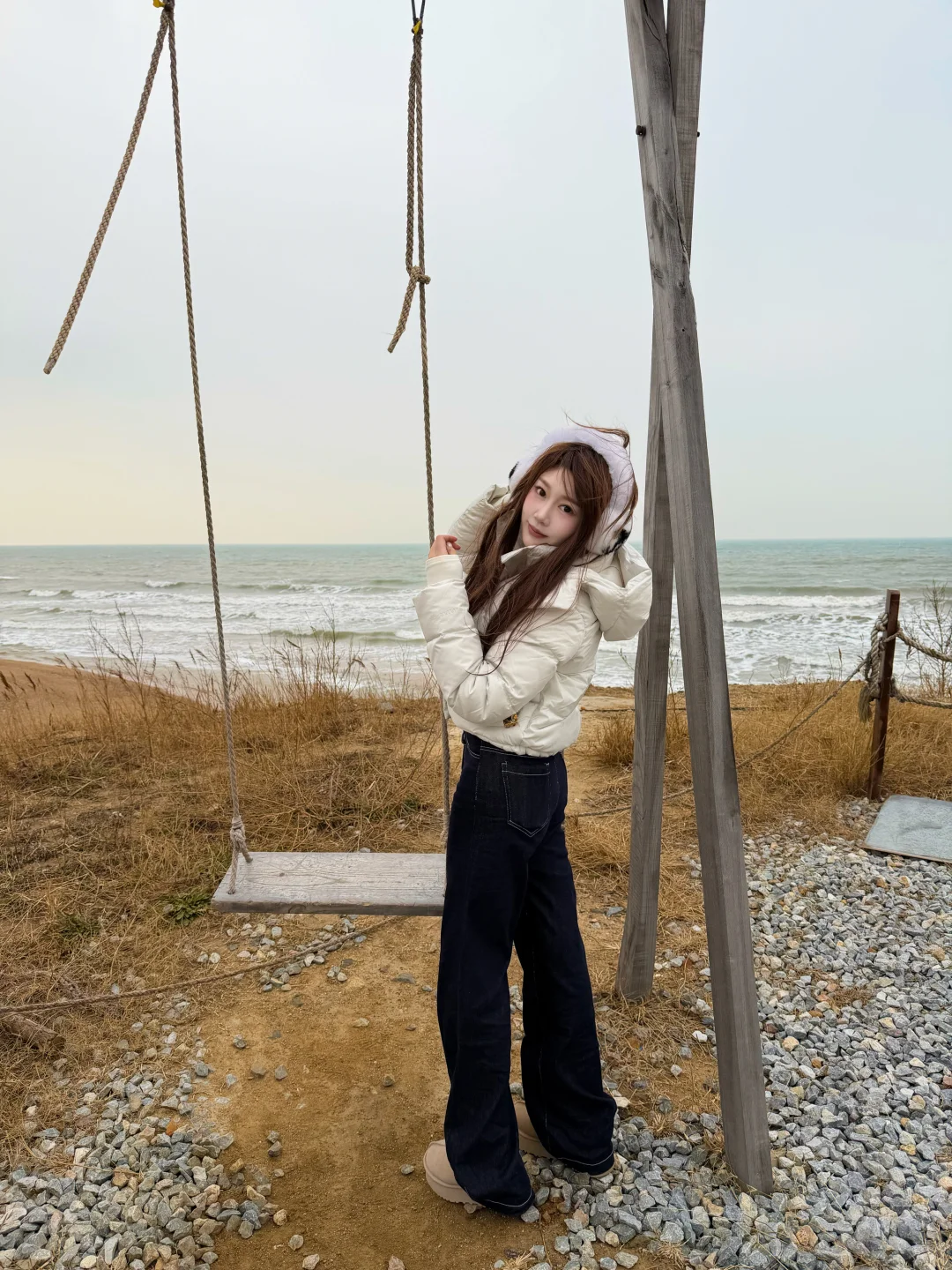 Bubble coffee 海边秋千也太好拍了吧