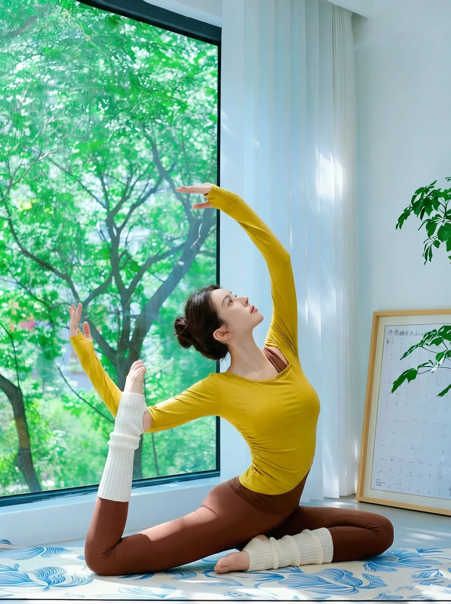 姜黄咖棕的瑜伽服配色真的绝