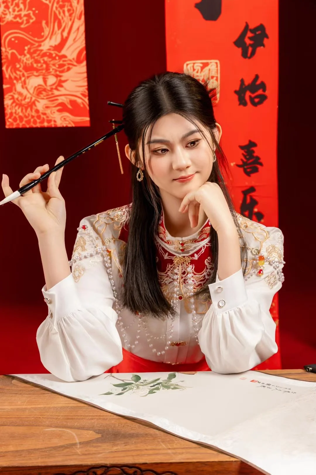 小偿写真、妆面模特