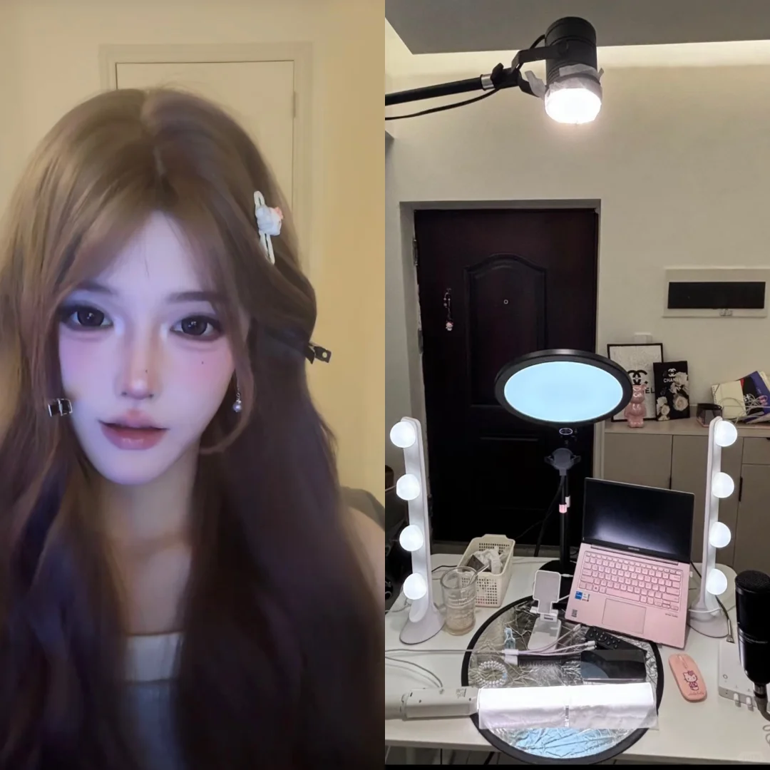 非常规灯光打法 二次元幼态纯欲网红风