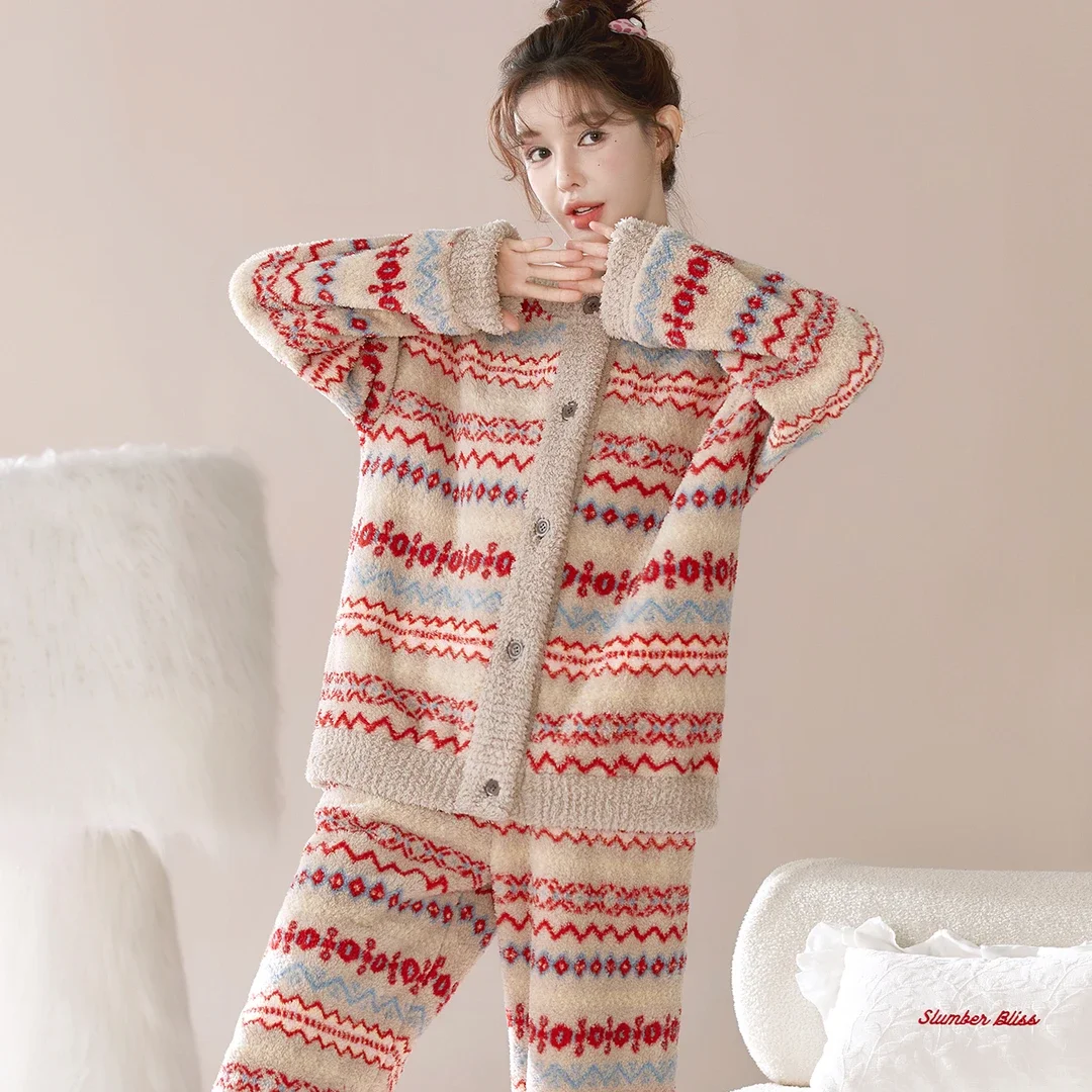 【费尔岛莎粒绒】复古高级感可外穿法兰绒秋冬