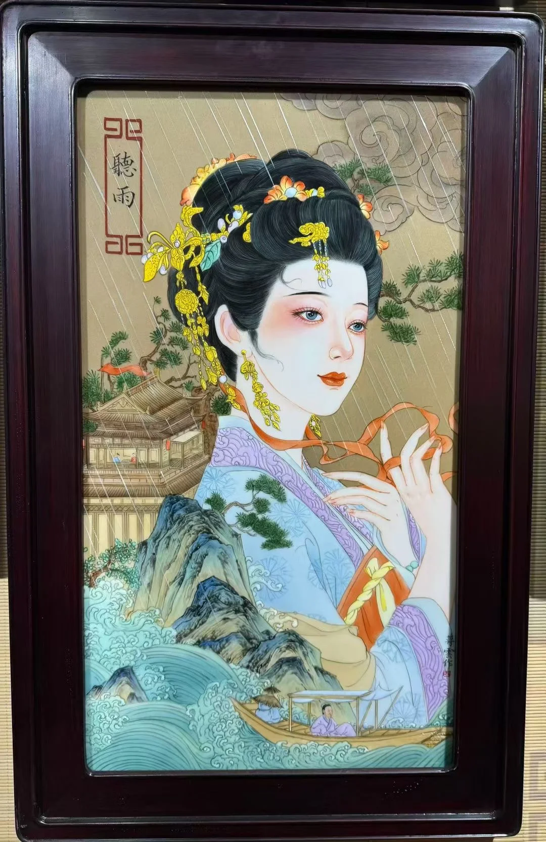 别眨眼！这位老师把盛唐美人的风韵锁在瓷板