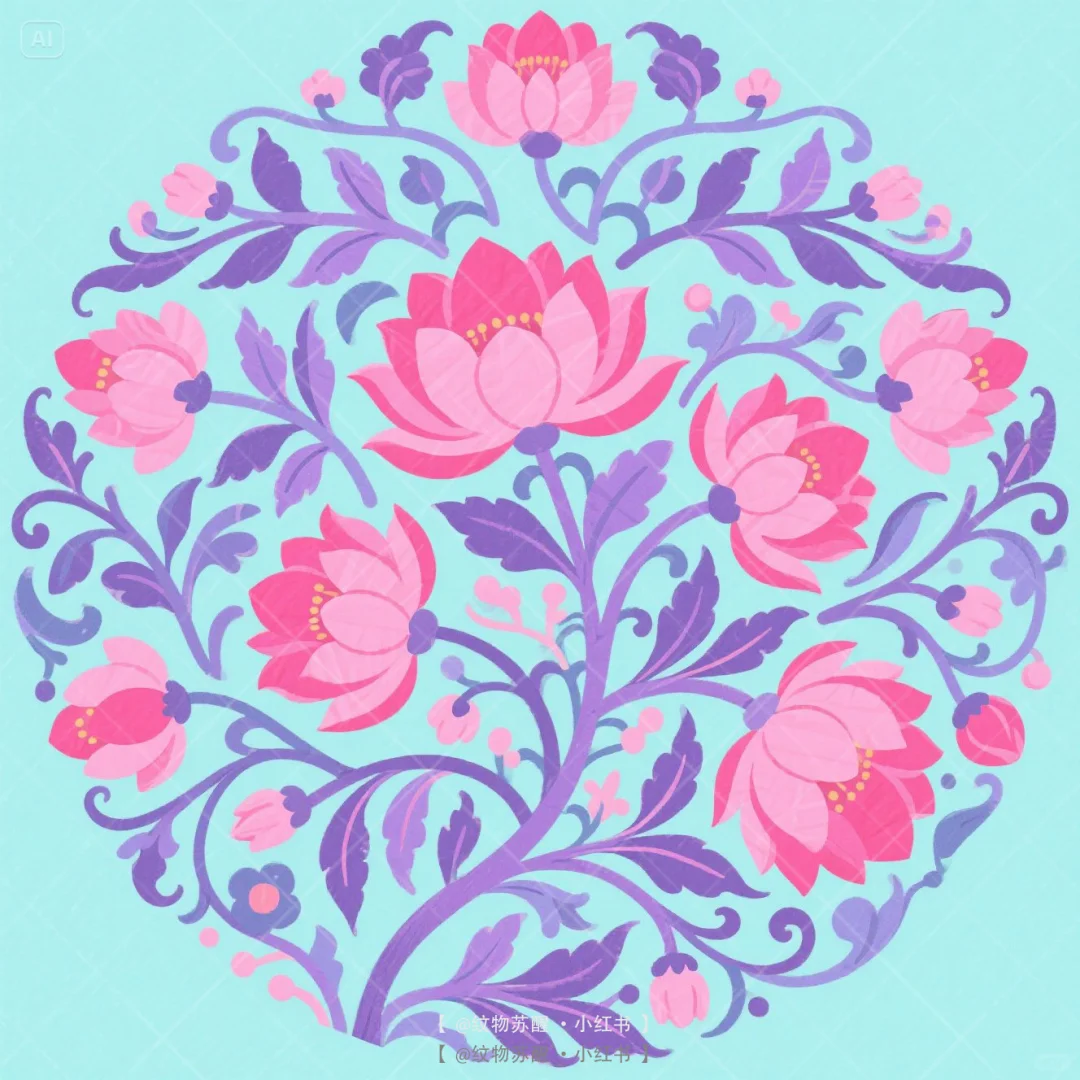 漫步缠枝莲纹的浪漫花田🌸