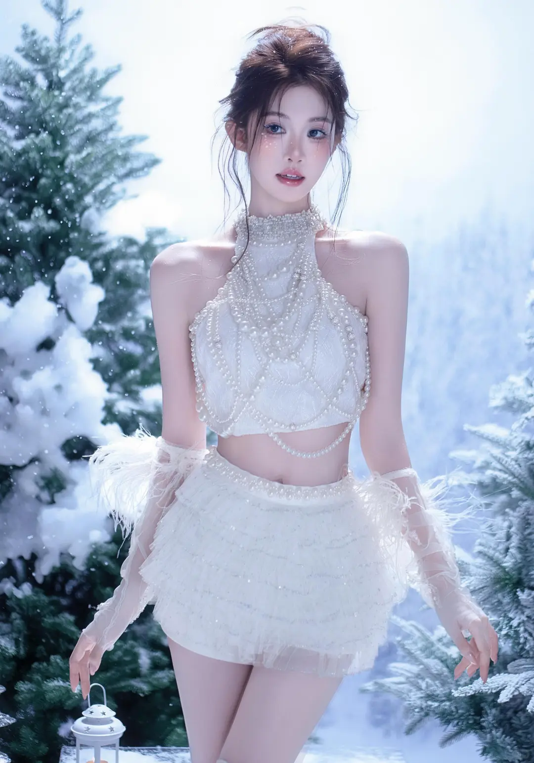 冬季限定🎄⛄️白色纯欲圣诞氛围少女写真