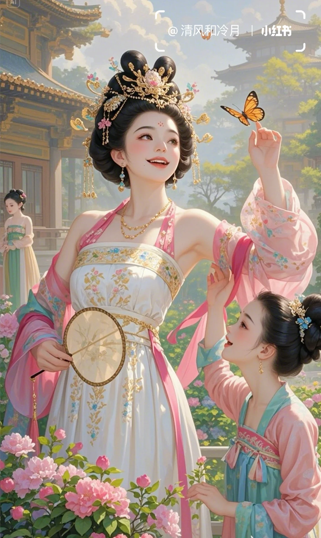 花朝花夕，君王宠妃，共赏花颜～