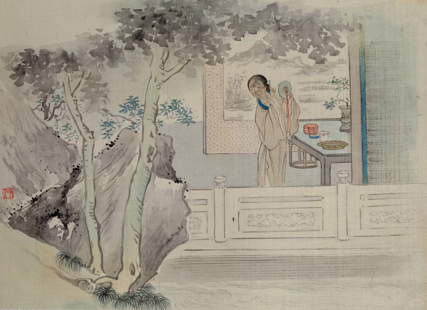 清代《十二金钗图》：千红一哭，万艳同悲