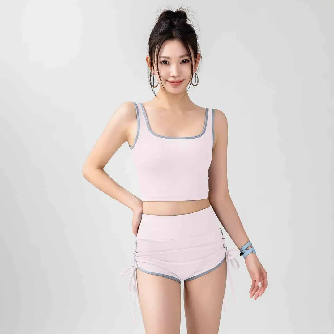 春日运动穿搭｜粉色背心绝绝子