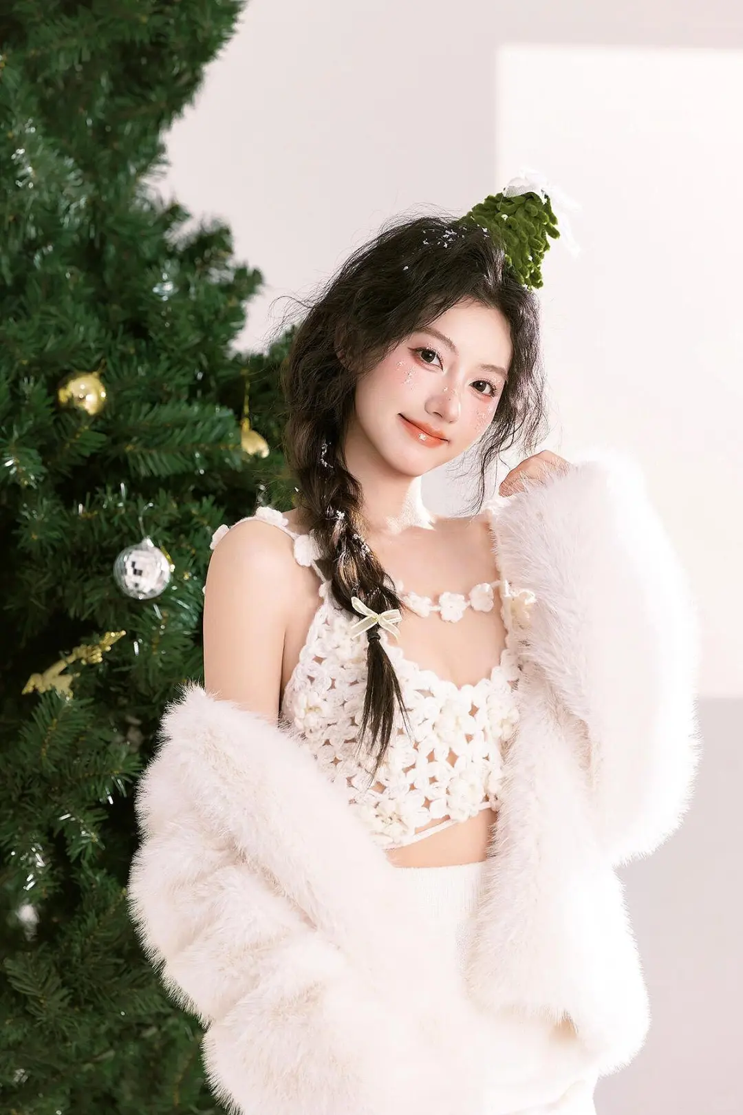 韩系白色圣诞写真🎄冬日糯叽叽的圣诞少女