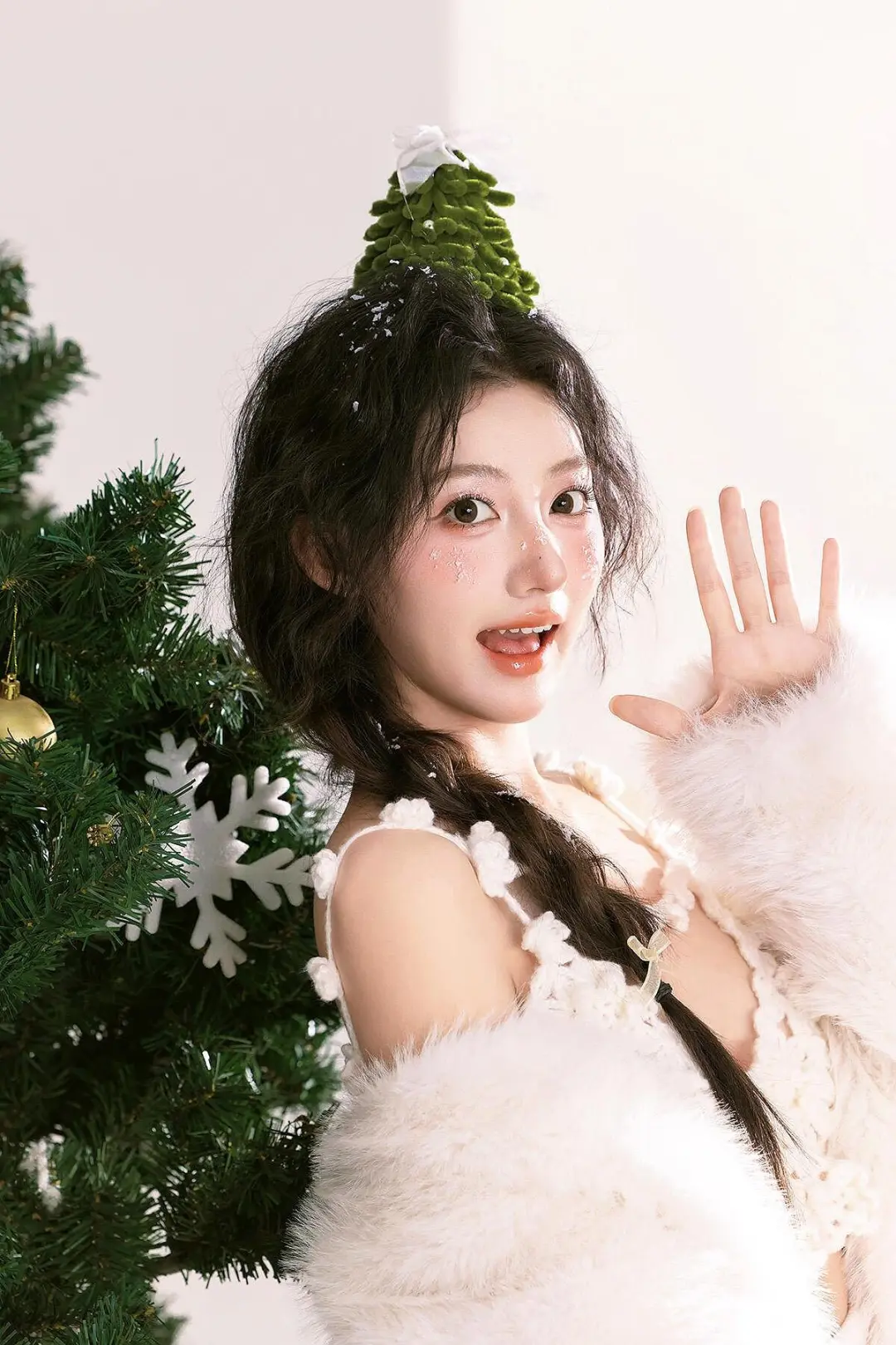 韩系白色圣诞写真🎄冬日糯叽叽的圣诞少女