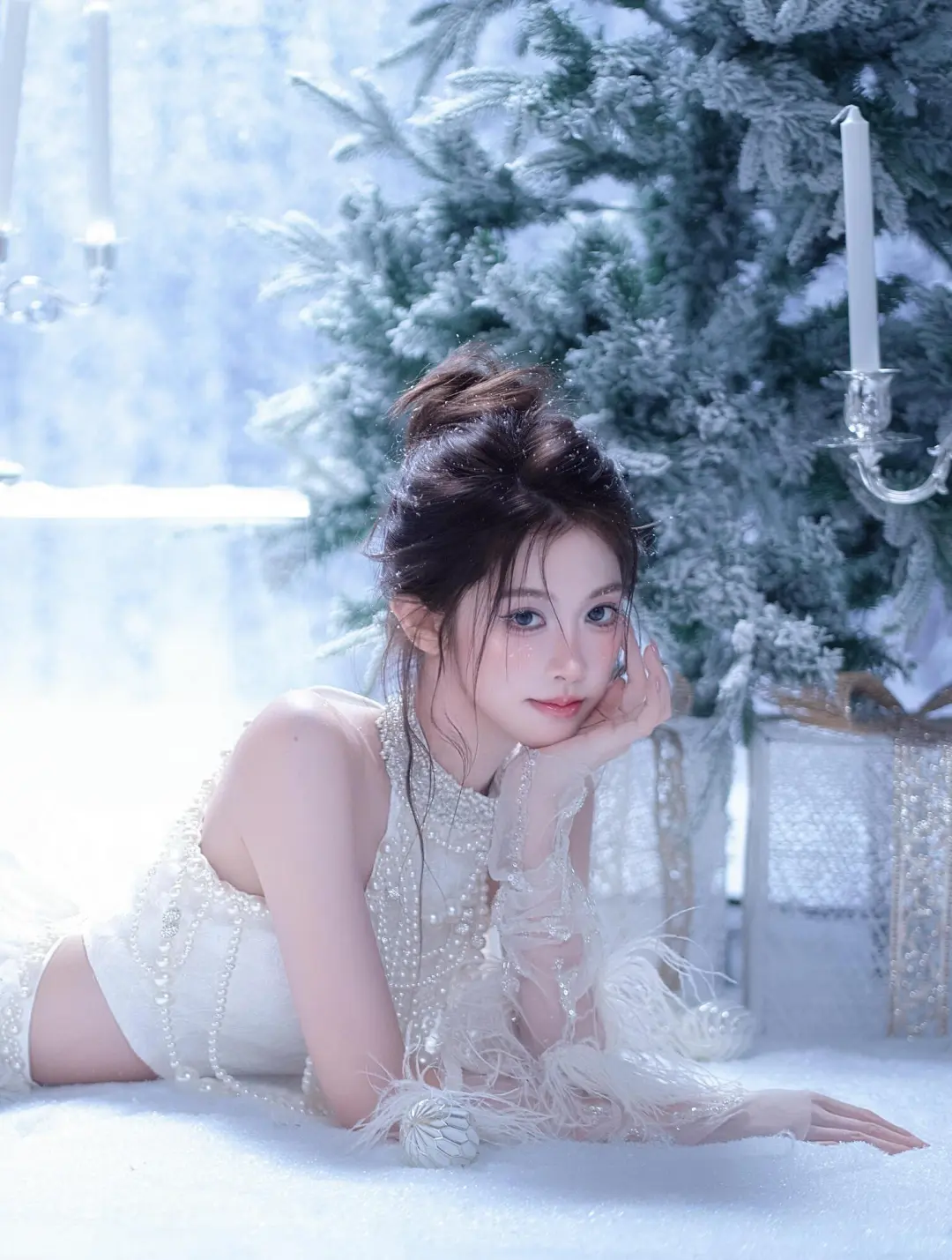 冬季限定🎄⛄️白色纯欲圣诞氛围少女写真