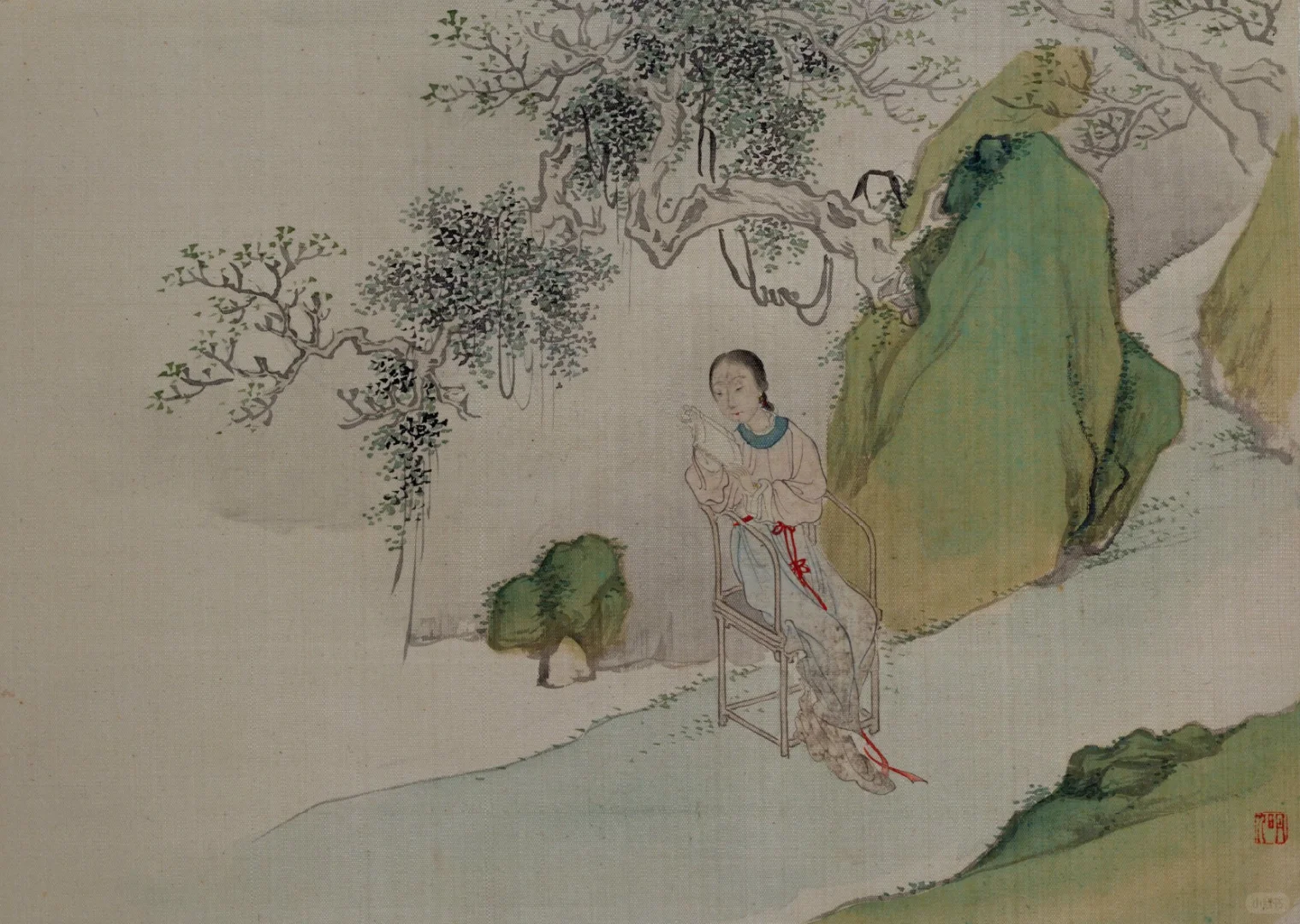 清代《十二金钗图》：千红一哭，万艳同悲