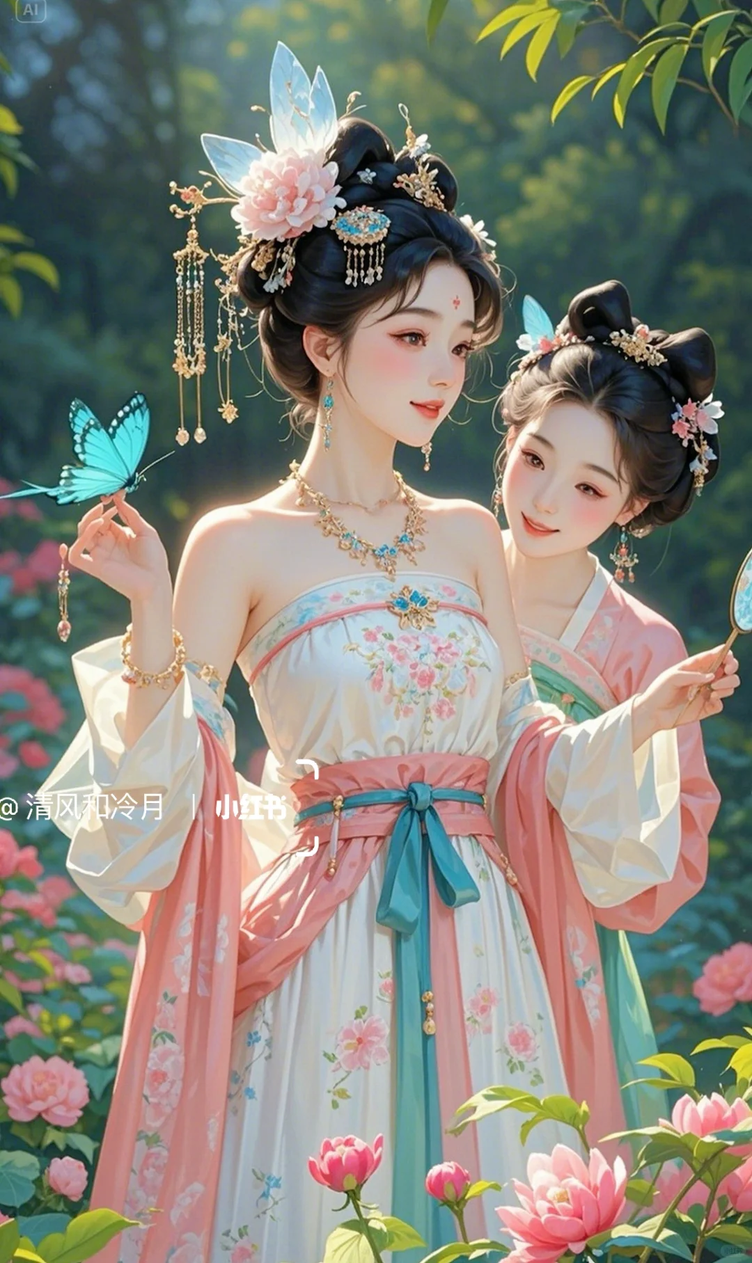 花朝花夕，君王宠妃，共赏花颜～