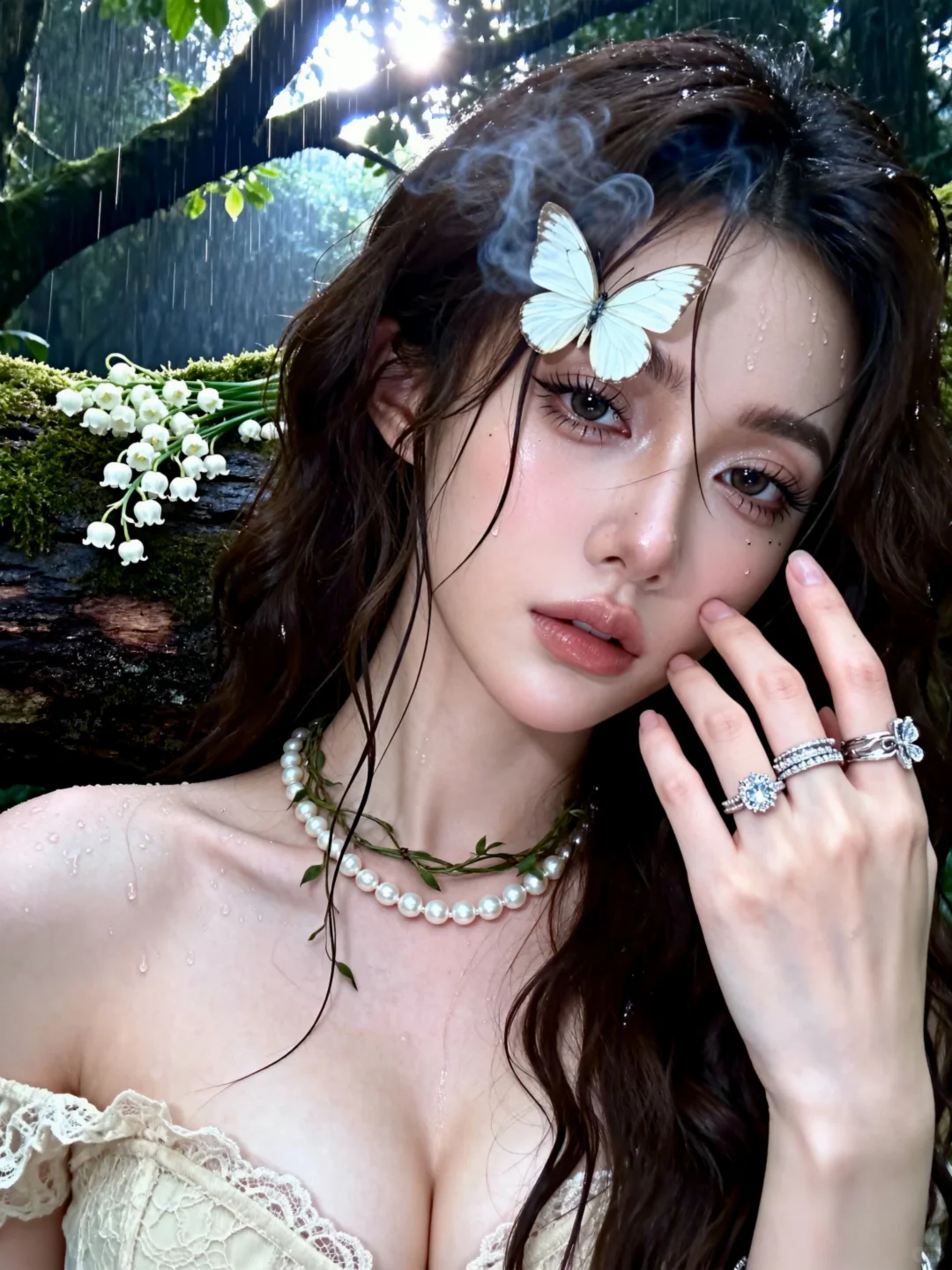 雨后森系 眉峰停蝶的忧郁纯欲感谁懂