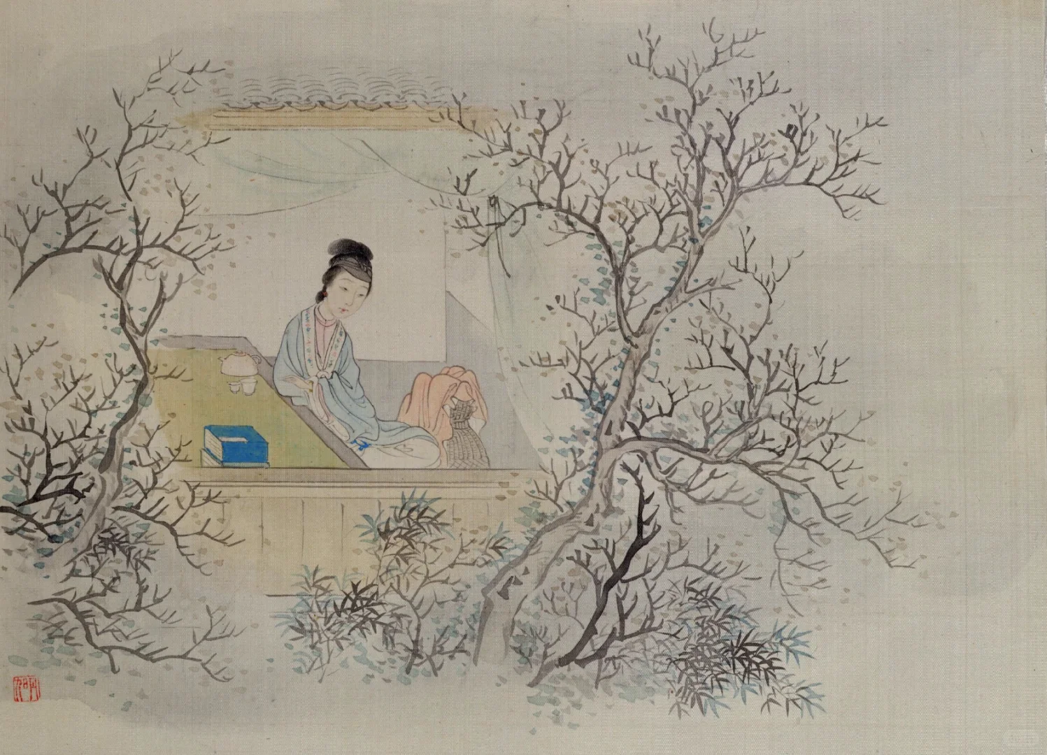 清代《十二金钗图》：千红一哭，万艳同悲