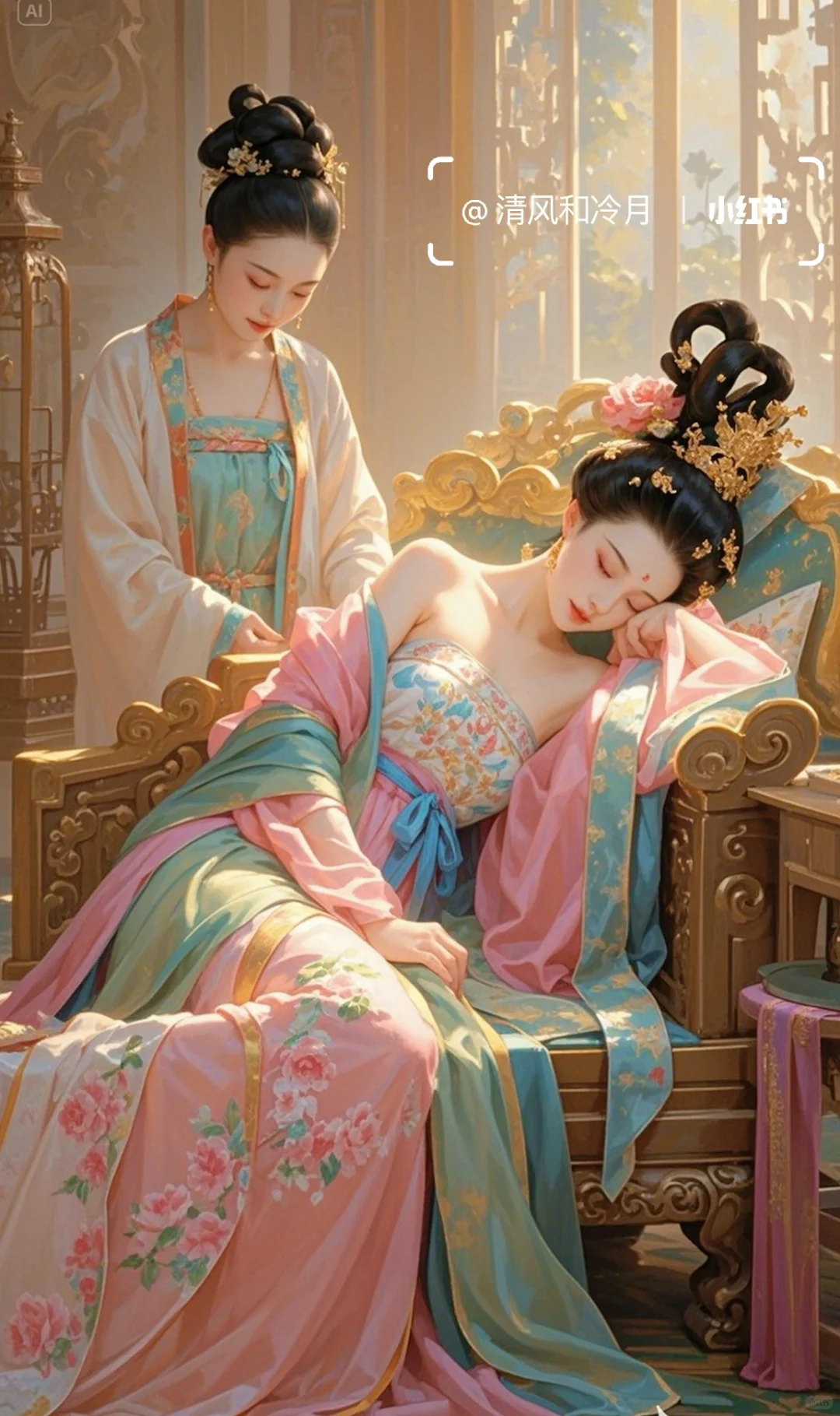 花朝花夕，君王宠妃，共赏花颜～