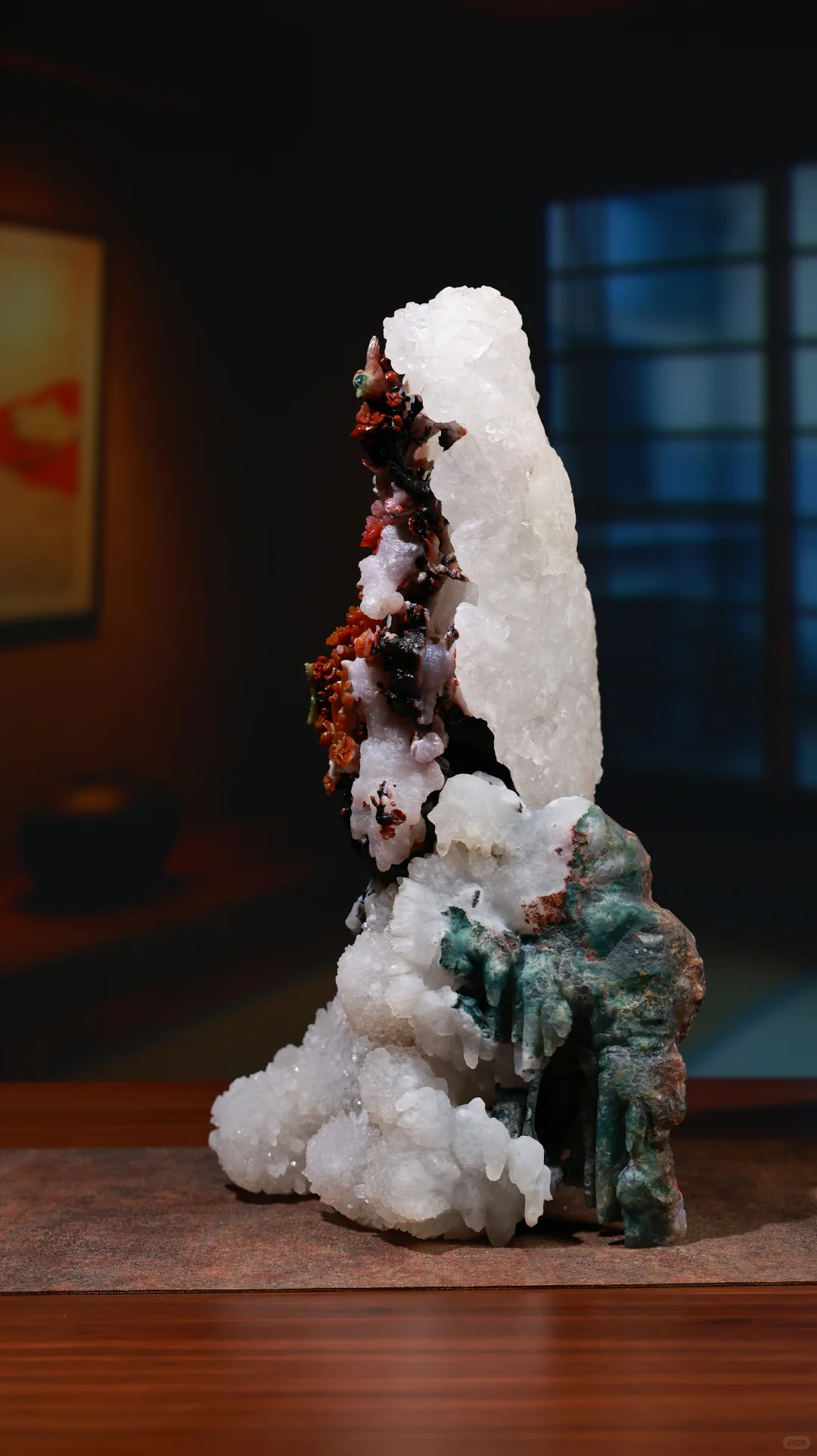 玛瑙雕刻艺术品梅花