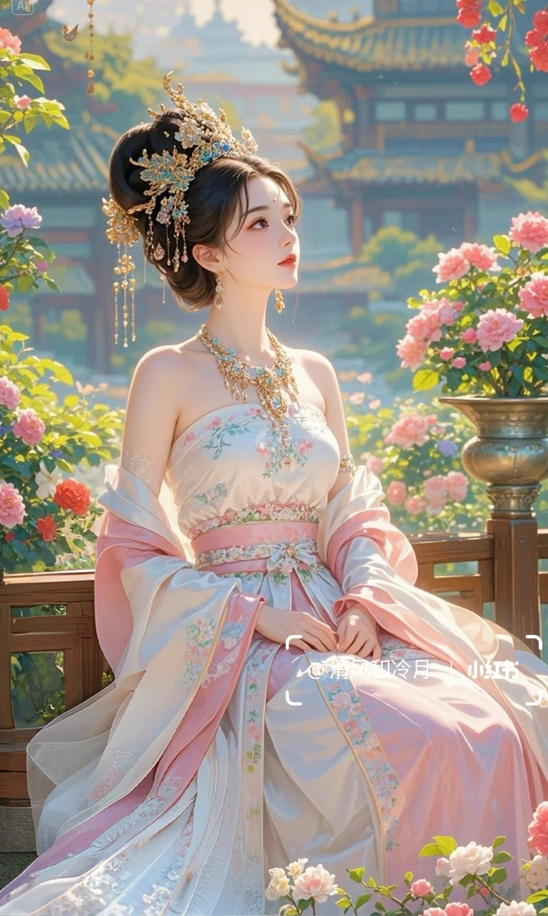 花朝花夕，君王宠妃，共赏花颜～