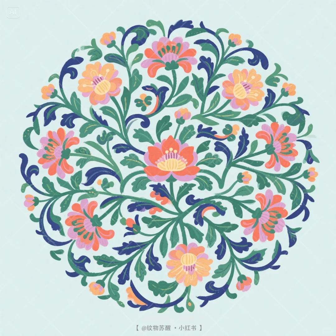 漫步缠枝莲纹的浪漫花田🌸