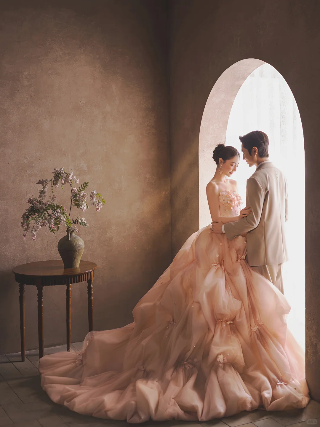 姐妹们！粉色婚纱照真的绝美！原地封神💥