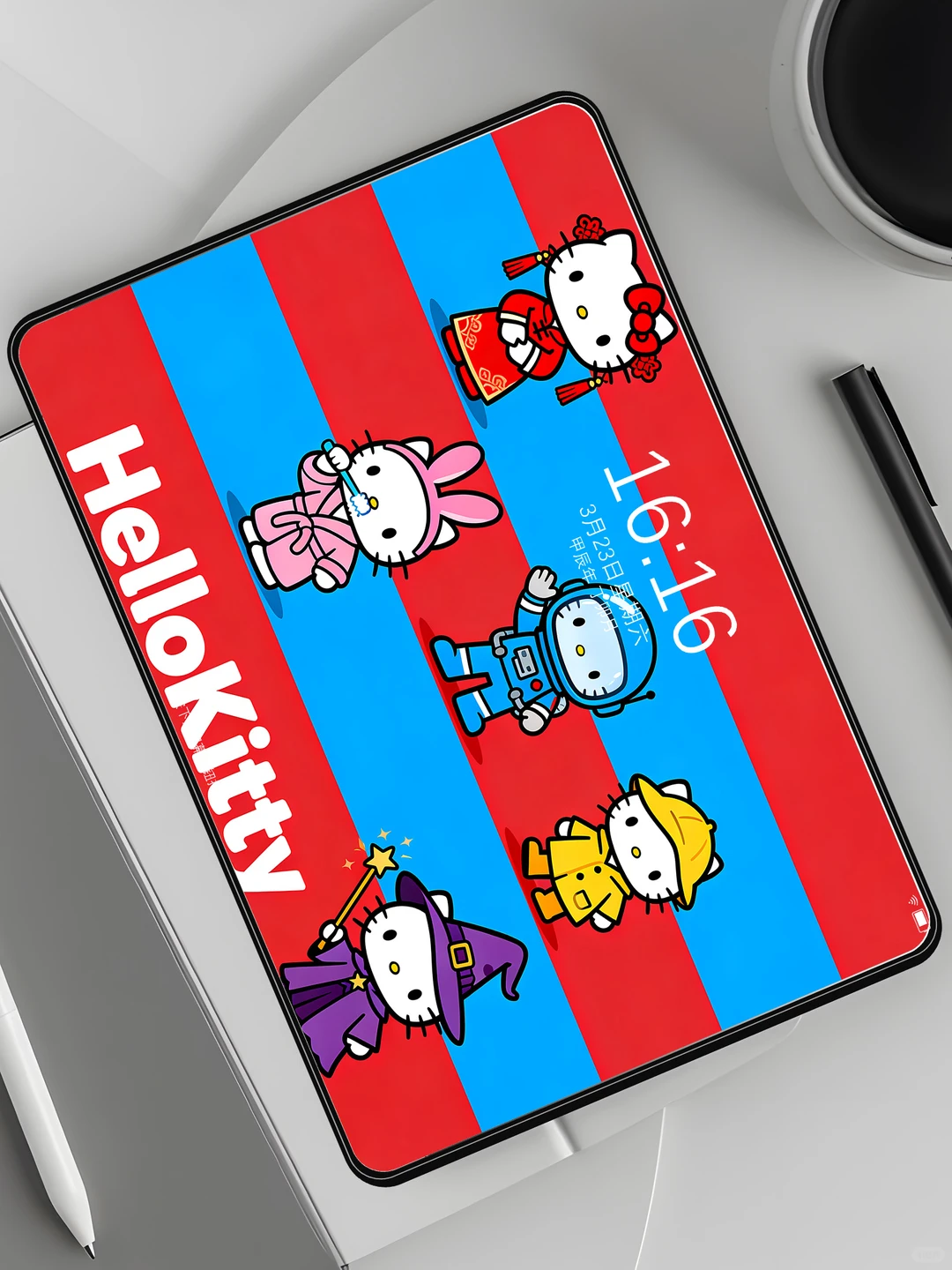 红蓝HelloKitty丨kitty时装秀丨4K原创壁纸