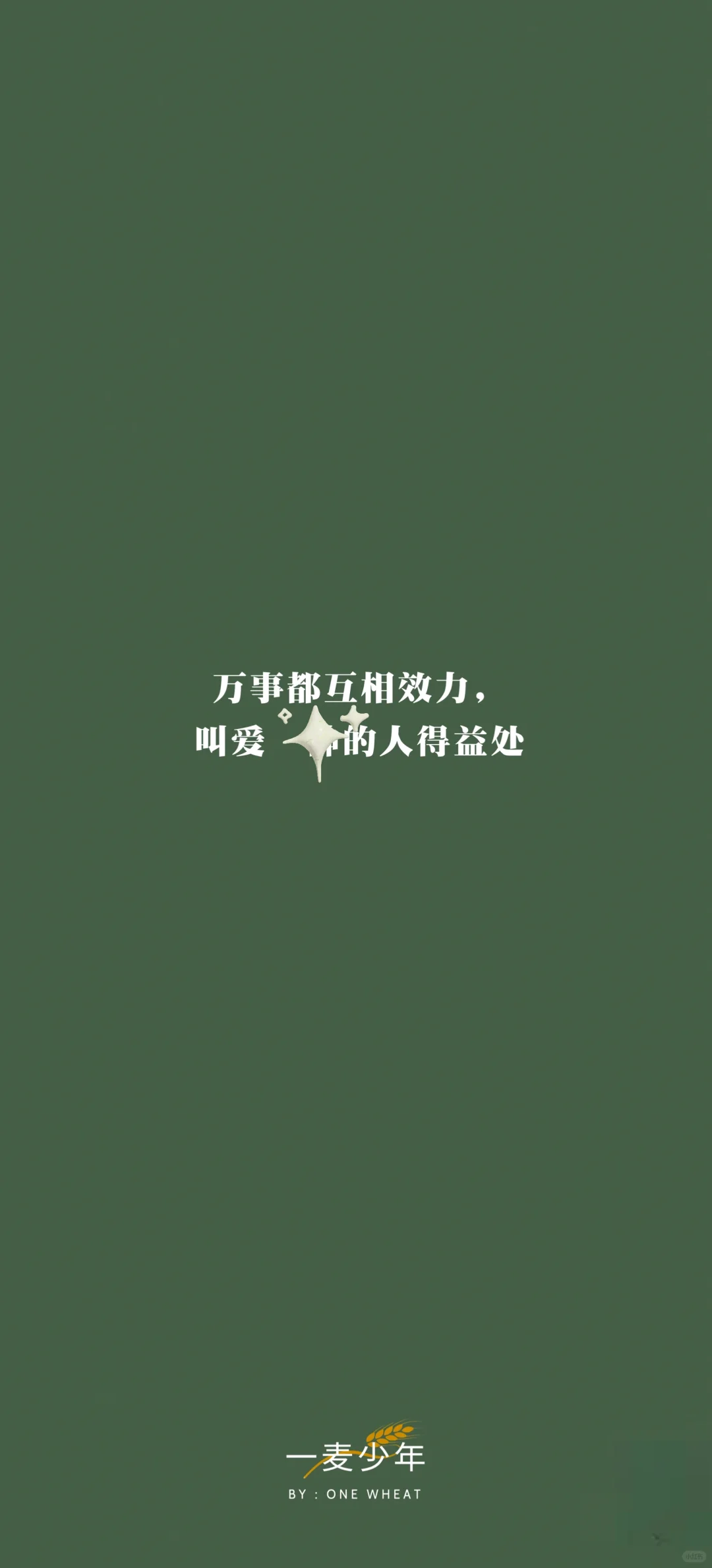 ✨壁纸丨万事都互相效力，叫爱他的人得益处