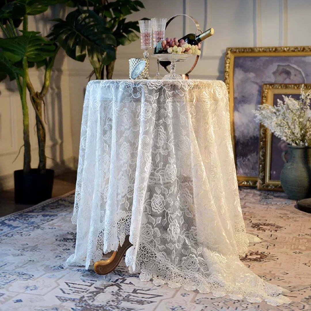 ✨复古蕾丝桌布，氛围感拉满！