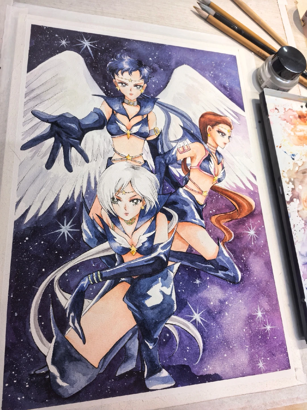 手绘｜美少女战士星光三剑客