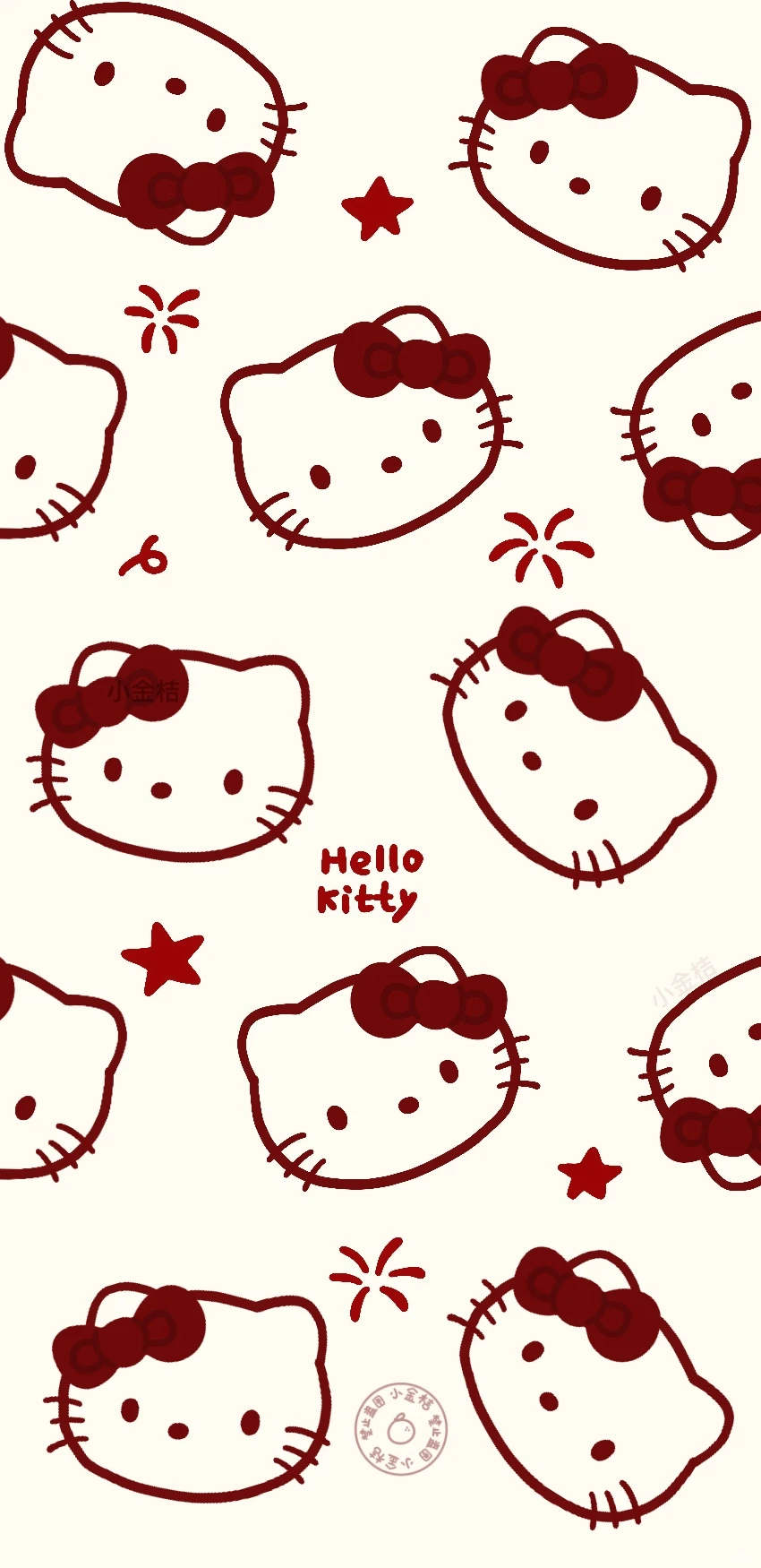 新年红Kitty可爱壁纸！！！