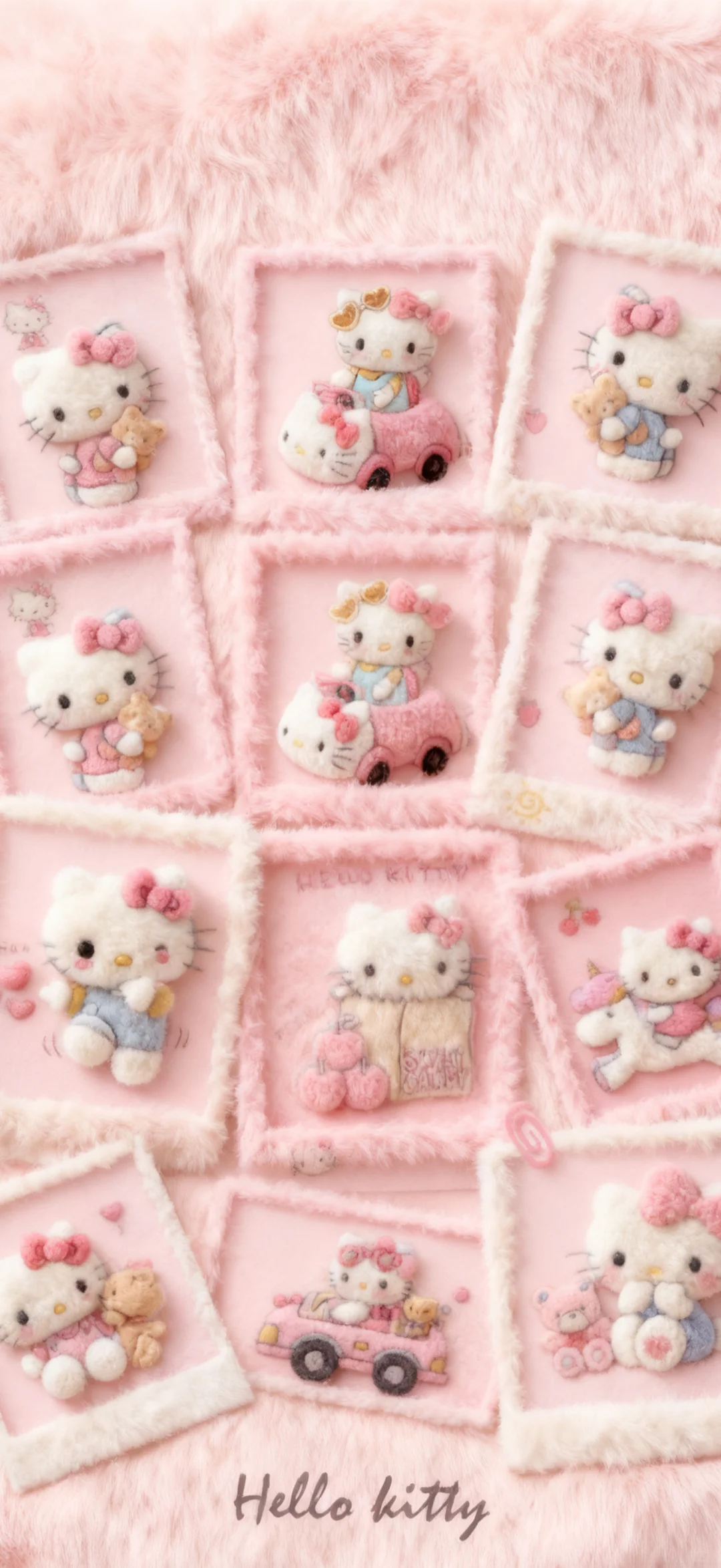 萌萌哒毛绒绒的粉色壁纸