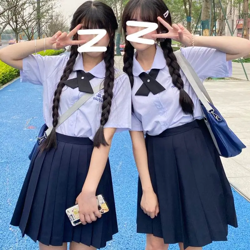 jk制服女学院风衬衫裙子泰国泰式校服学