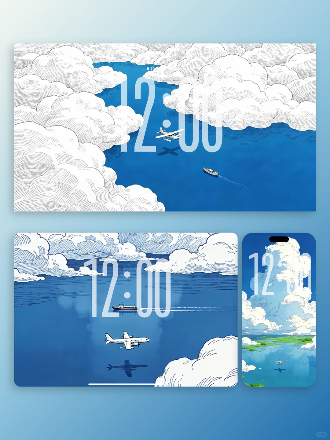 它美的好像宫崎骏电影的手稿🔵⚪️壁纸分享