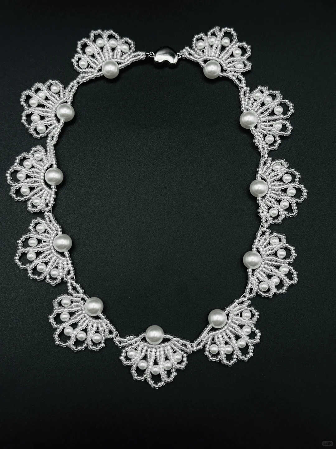 花边蕾丝珍珠项链～