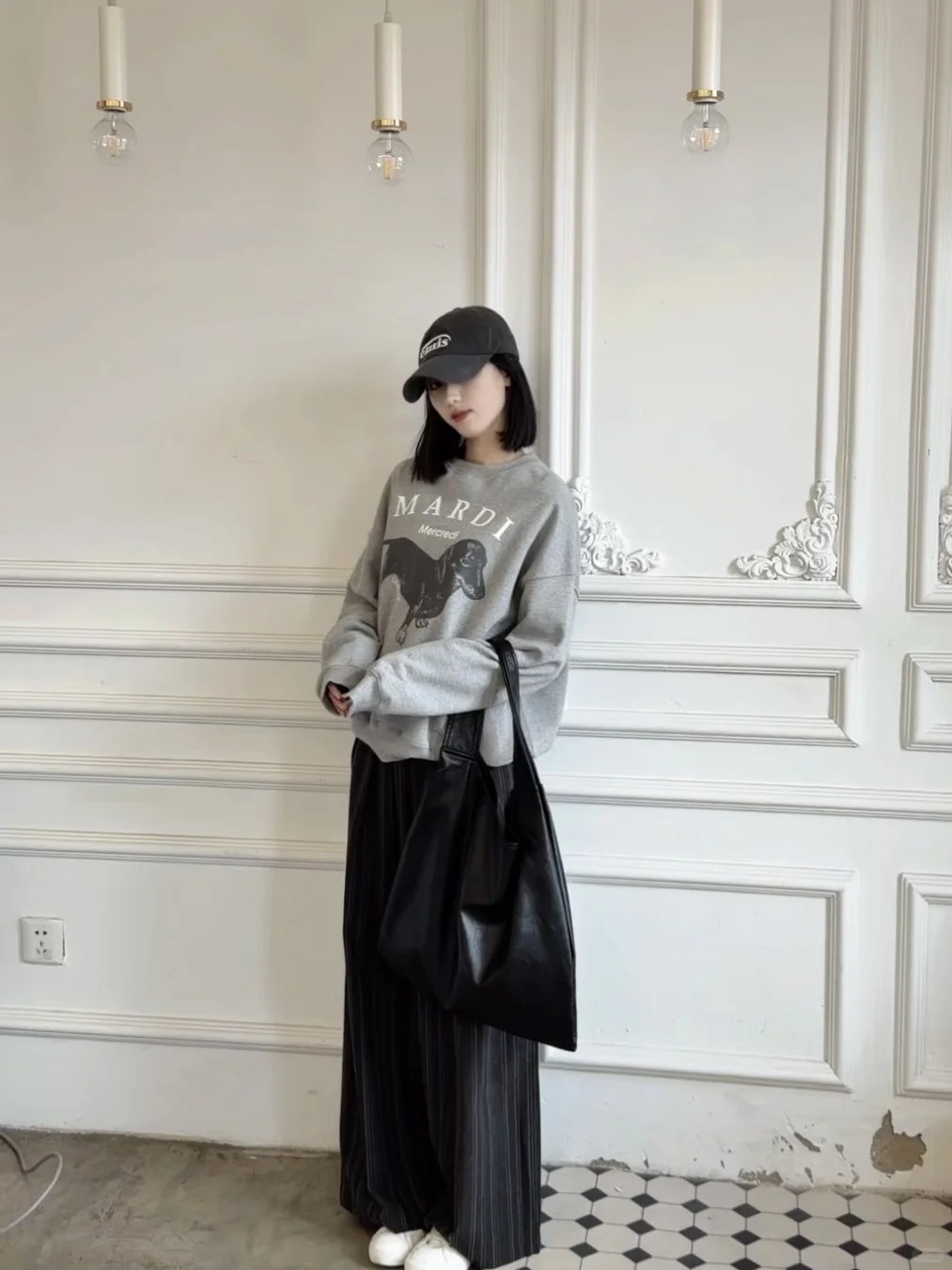 🇰🇷Mardi腊肠狗卫衣🩶慵懒韩女既视感