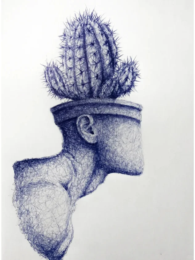 插画素材分享｜情绪化线条大师 Axil Tinsti