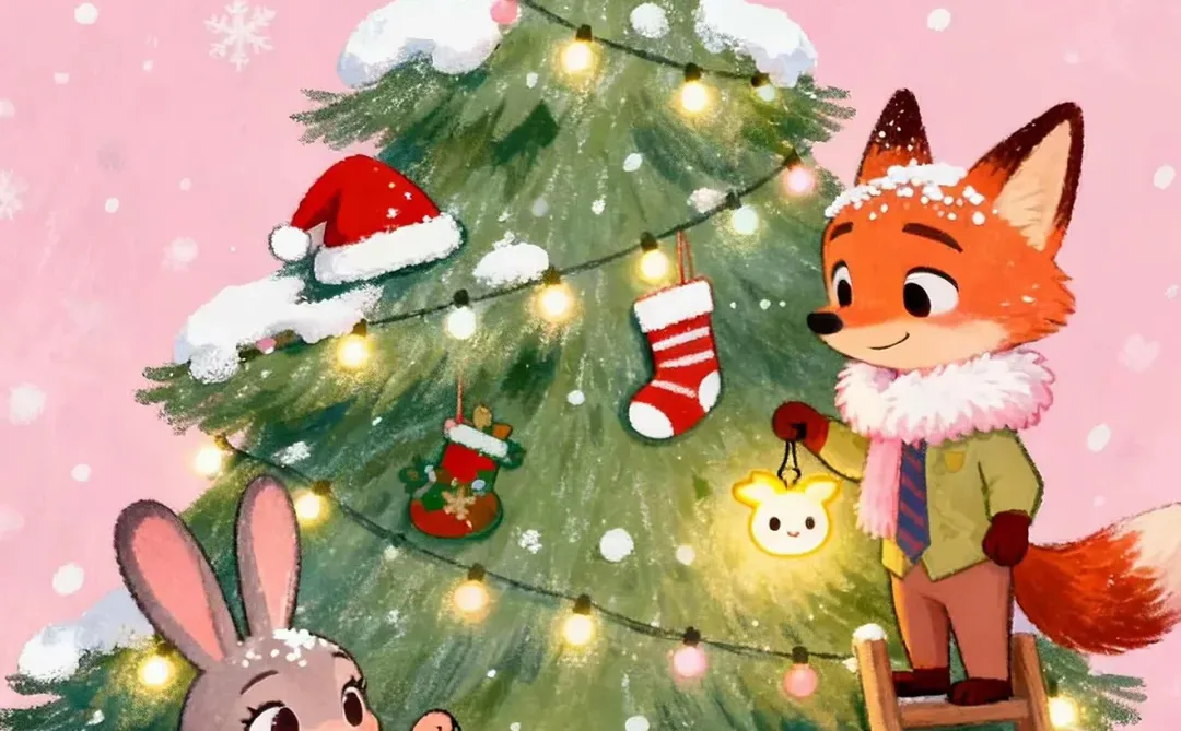iOS26·疯狂动物城圣诞壁纸·好美！