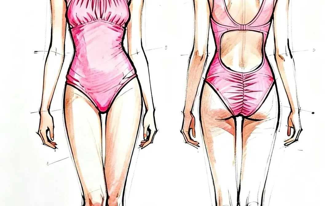 粉雾缠绕｜法式高领露背连体泳装 💕