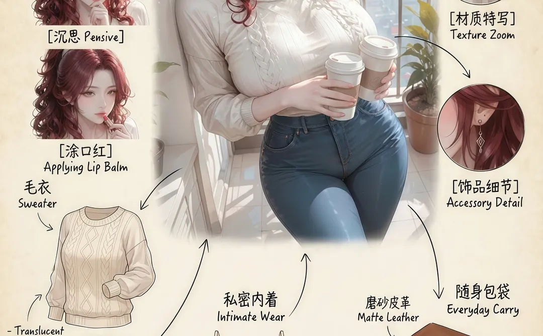 今天是日常系红发女友穿搭！