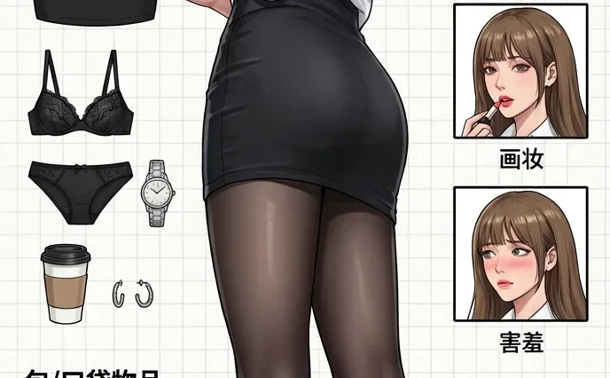 穿搭分解，漫画丝袜感穿搭～