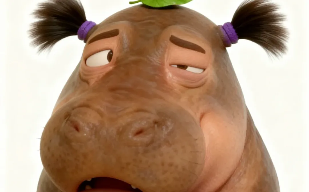 谁能拒绝一只呆傻的河马宝宝！！！