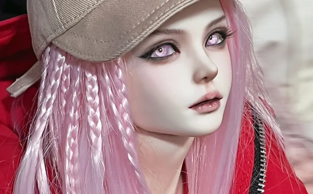 粉毛好适合妹宝