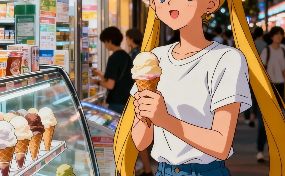 美少女战士买冰淇淋