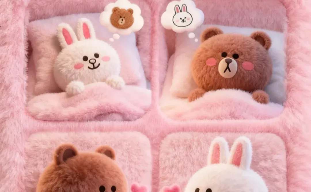 萌萌哒毛绒绒的粉色壁纸