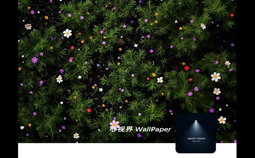 “🌸小花落入松针叶的森林” | 163壁纸
