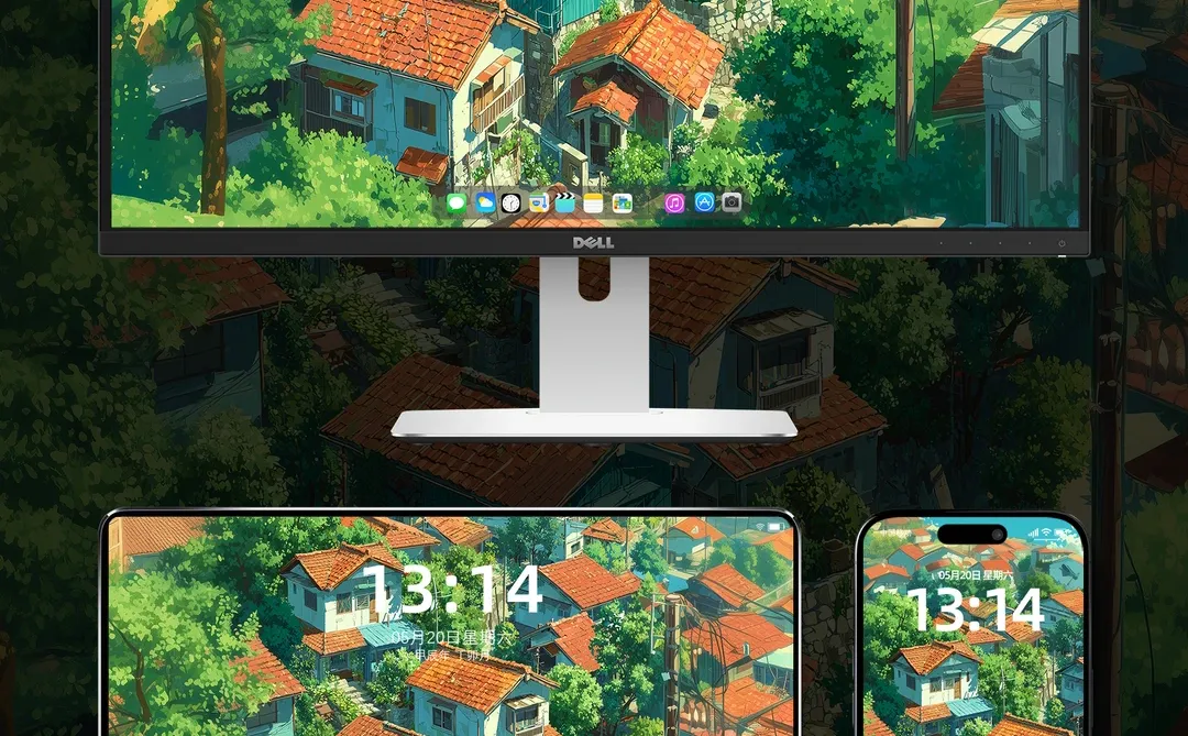 山野里的小村庄，治愈系壁纸分享