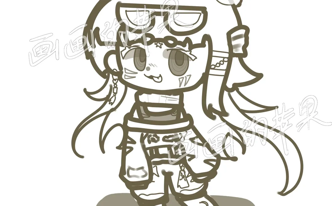 超简单线条女孩头像